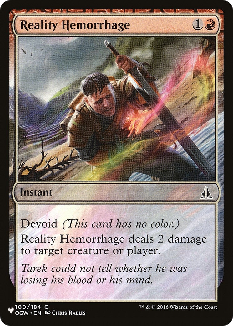 Image for Reality Hemorrhage (100/184) (The List Reprints) - Magic: The Gathering