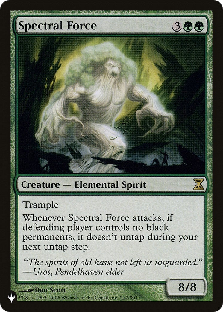 Spectral Force (217/301) (The List Reprints)