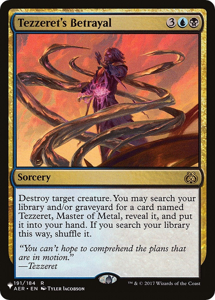 Tezzeret's Betrayal (191/184) (The List Reprints)