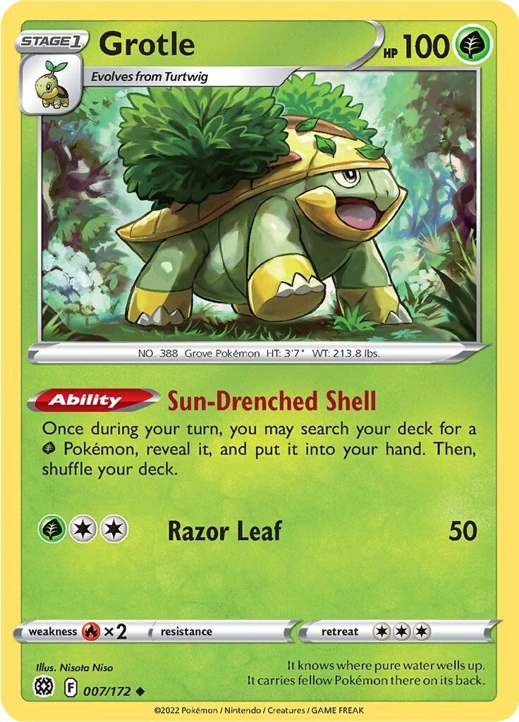 Image for Grotle (007/172) (SWSH09: Brilliant Stars) - Pokemon