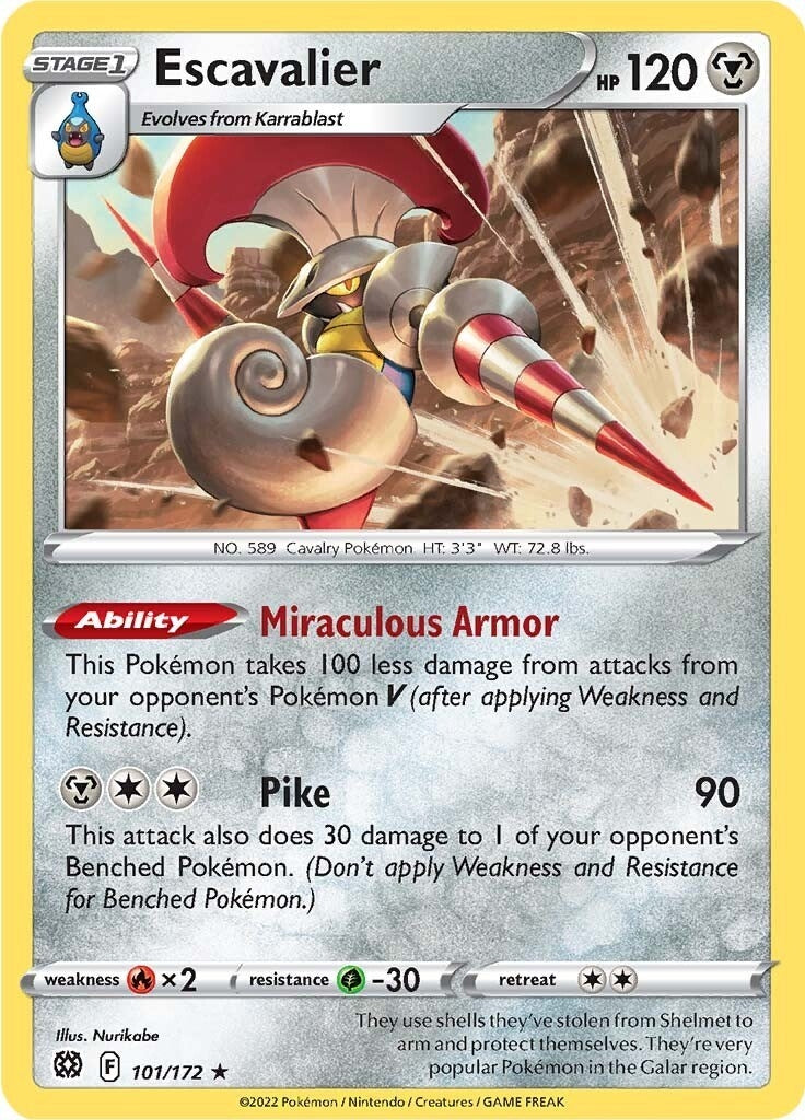 Image for Escavalier (101/172) (SWSH09: Brilliant Stars) - Pokemon