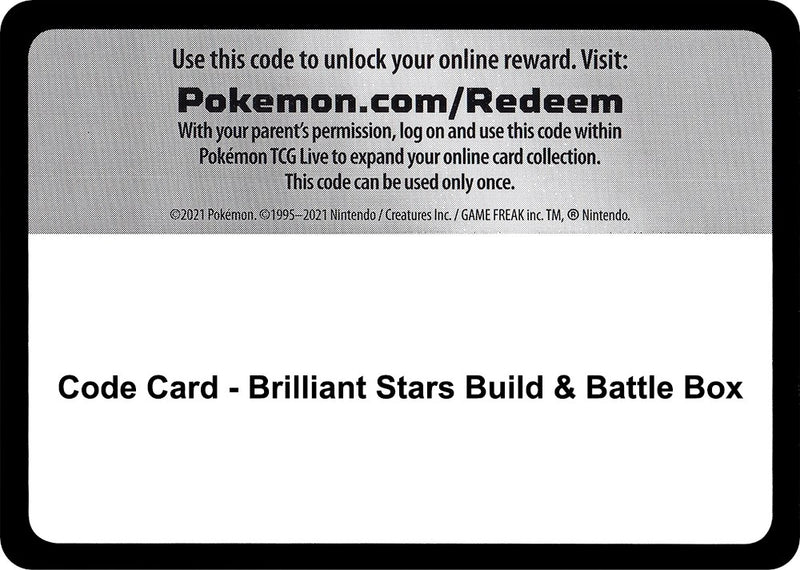 Image for Code Card - Brilliant Stars Build & Battle Box (SWSH09: Brilliant Stars) - Pokemon
