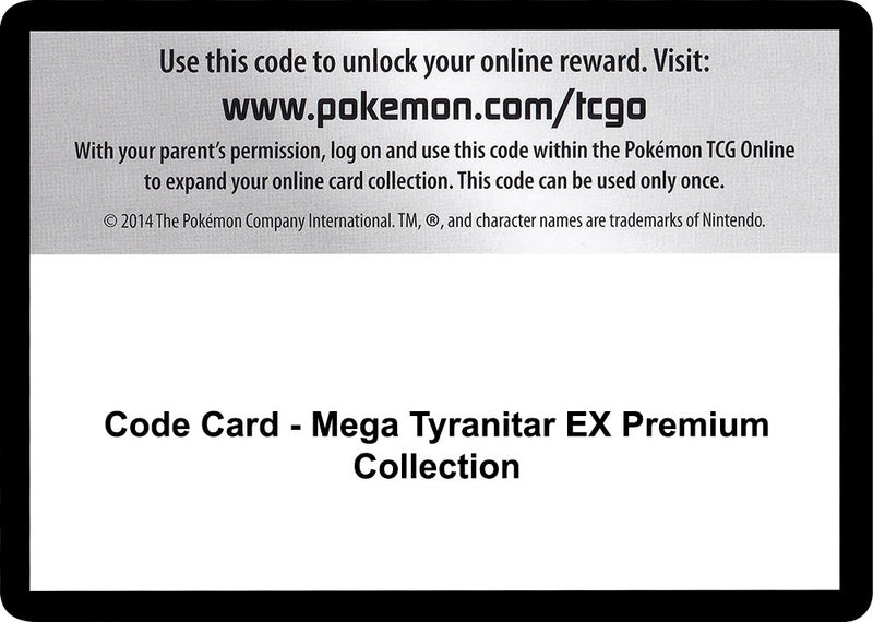 Image for Code Card - Mega Tyranitar EX Premium Collection (SM - Guardians Rising) - Pokemon