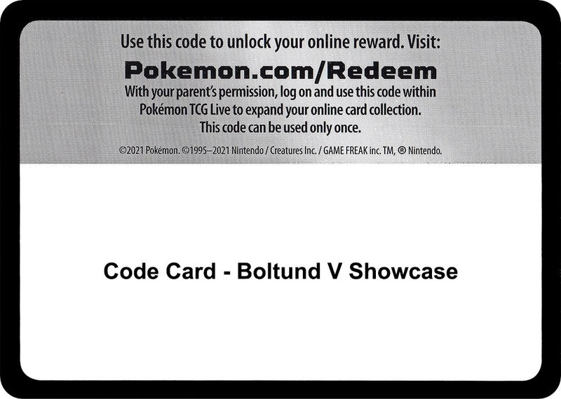 Image for Code Card - Boltund V Showcase (Miscellaneous Cards & Products) - Pokemon