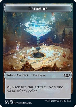 Image for Treasure (013) // Wizard Double-Sided Token (13 // 5) - Magic: The Gathering