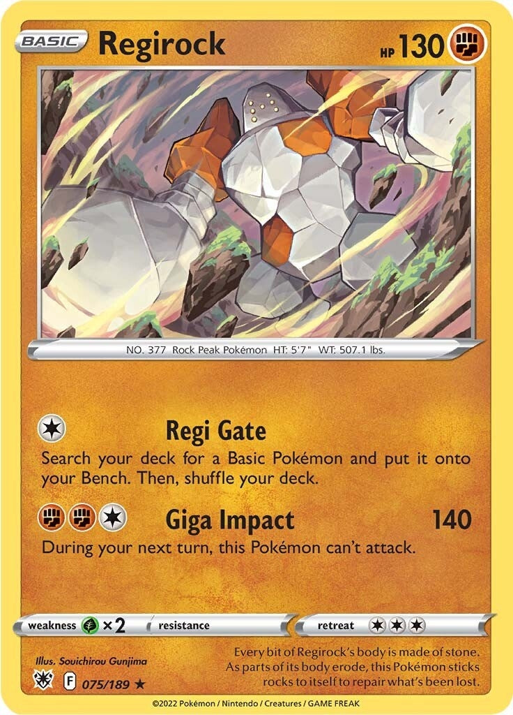 Image for Regirock (075/189) (SWSH10: Astral Radiance) - Pokemon