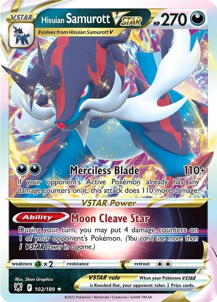 Image for Hisuian Samurott VSTAR (102/189) (SWSH10: Astral Radiance) - Pokemon