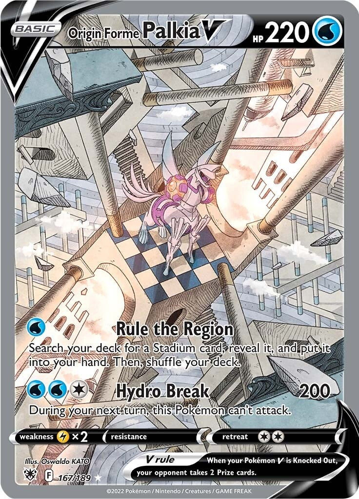 Image for Origin Forme Palkia V (Alternate Full Art) (167/189) (SWSH10: Astral Radiance) - Pokemon