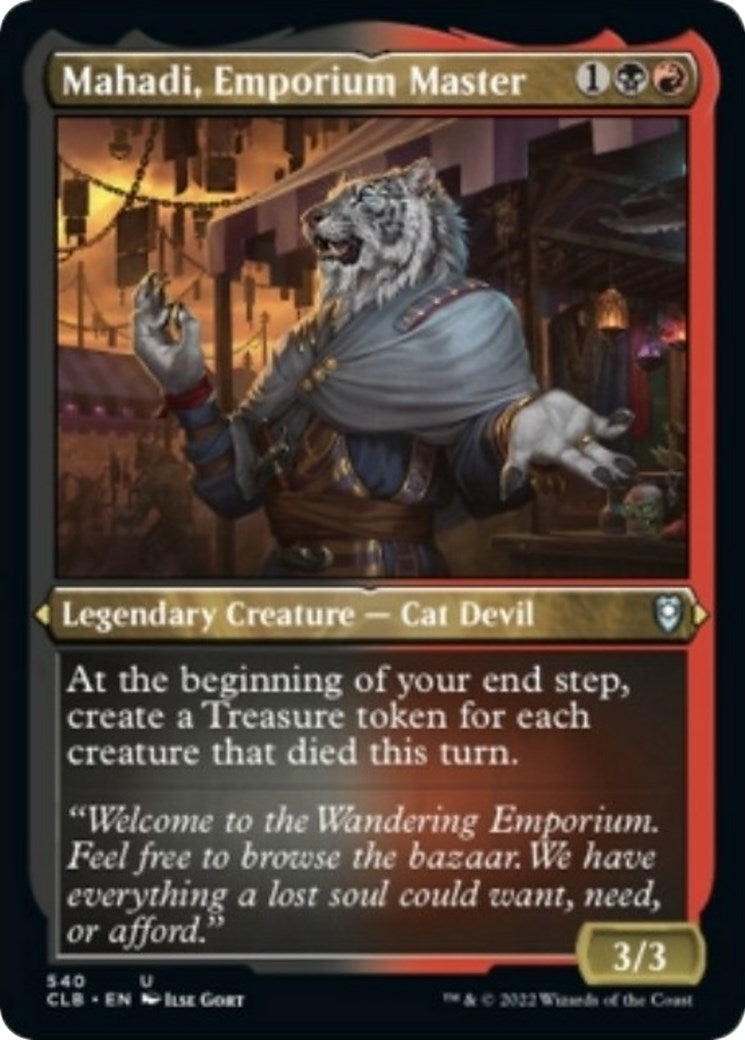 Mahadi, Emporium Master (Foil Etched) (540) (Commander Legends: Battle for Baldur's Gate)