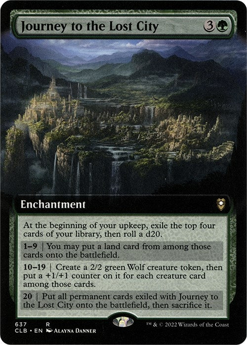 Journey to the Lost City (Extended Art) (637) (Commander Legends: Battle for Baldur's Gate)