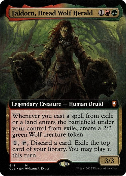 Faldorn, Dread Wolf Herald (Extended Art) (641) (Commander Legends: Battle for Baldur's Gate)