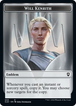 Emblem - Will Kenrith // Copy Double-Sided Token (50 // 19) (Commander Legends: Battle for Baldur's Gate)