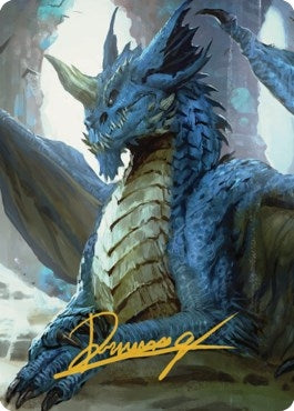 Young Blue Dragon Art Card (Gold-Stamped Signature) (27)