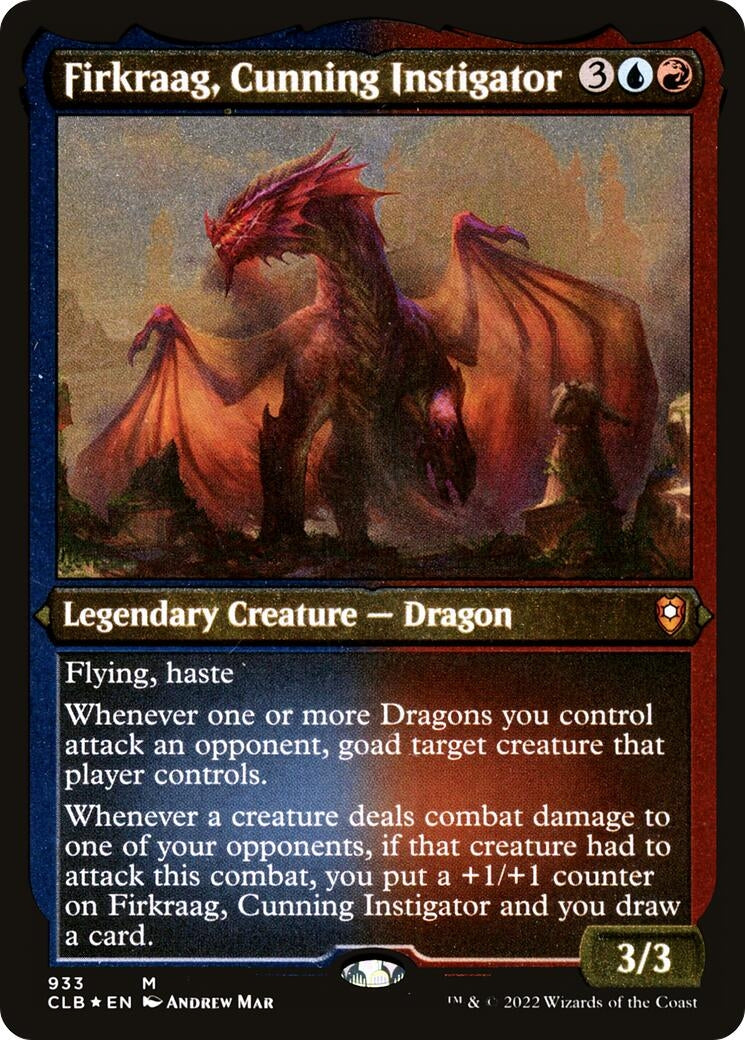 Firkraag, Cunning Instigator (Display Commander) - Thick Stock (933) (Commander Legends: Battle for Baldur's Gate)