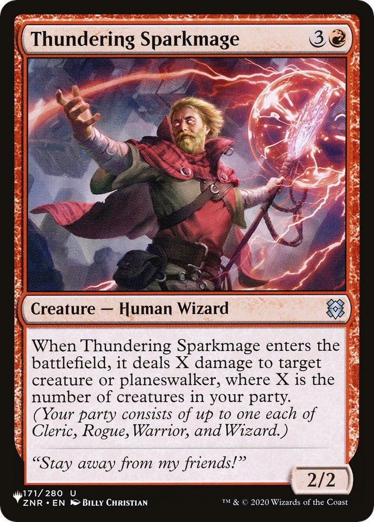 Thundering Sparkmage (171/280) (The List Reprints)