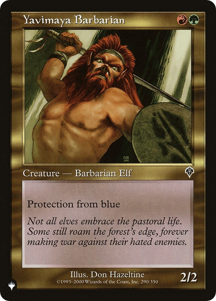 Image for Yavimaya Barbarian (290/350) (The List Reprints) - Magic: The Gathering