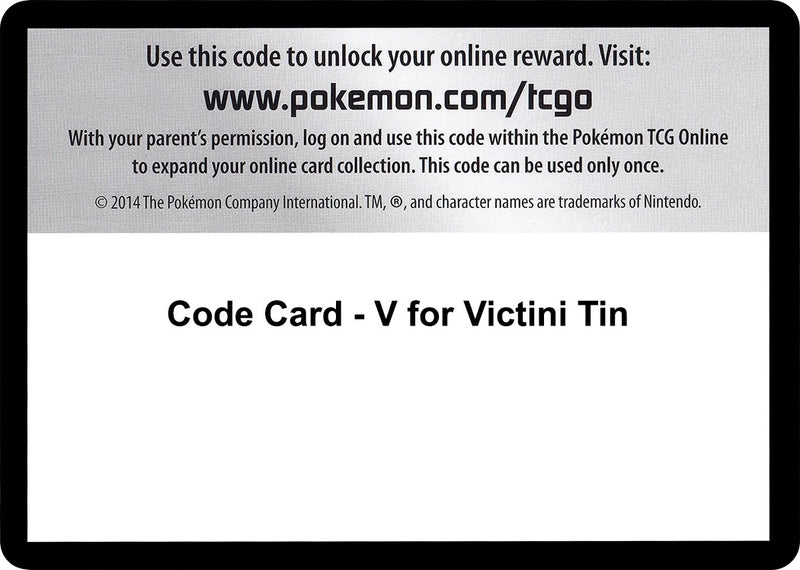 Image for Code Card - V for Victini Tin (Noble Victories) - Pokemon