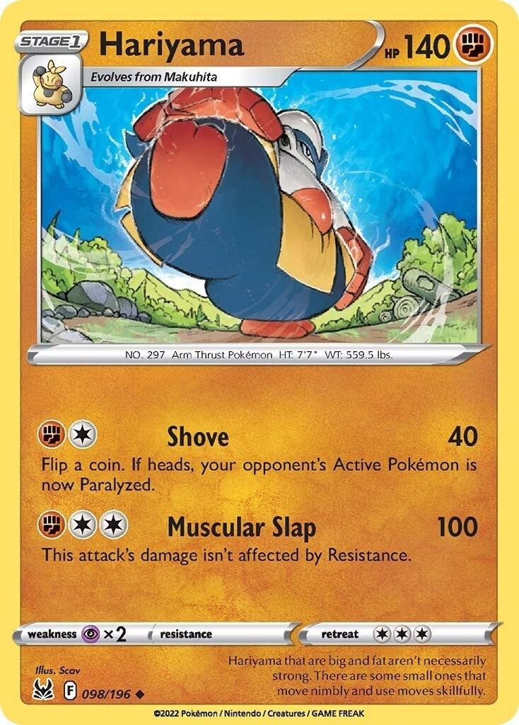 Image for Hariyama (098/196) (SWSH11: Lost Origin) - Pokemon