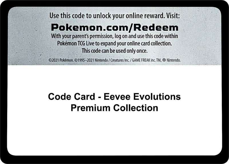 Image for Code Card - Eevee Evolutions Premium Collection (Miscellaneous Cards & Products) - Pokemon