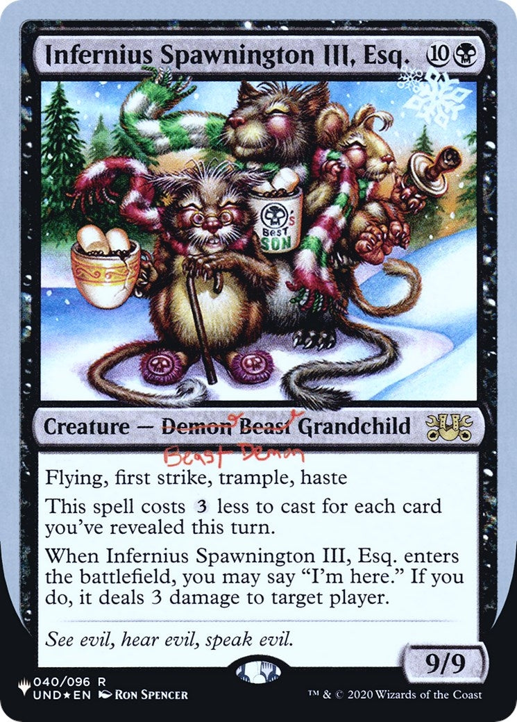 Infernius Spawnington III, Esq. (040/096) (The List Reprints)