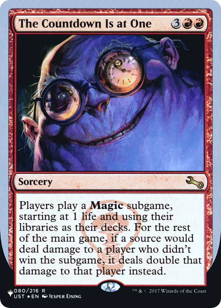 The Countdown Is at One (080/216) (The List Reprints)