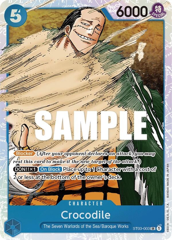 Image for Crocodile (003) (ST03-003) (Starter Deck 3: The Seven Warlords of The Sea) - One Piece Card Game