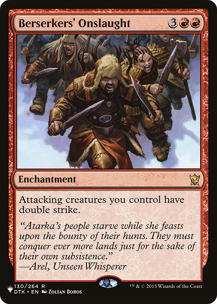 Berserkers' Onslaught (130/264) (The List Reprints)