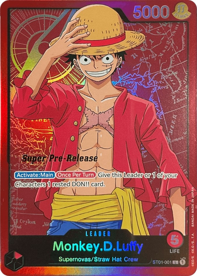Monkey.D.Luffy (001) (ST01-001) (Super Pre-Release Starter Deck 1: Straw Hat Crew)