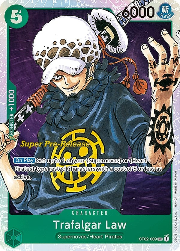 Image for Trafalgar Law (ST02-009) (Super Pre-Release Starter Deck 2: Worst Generation) - One Piece Card Game