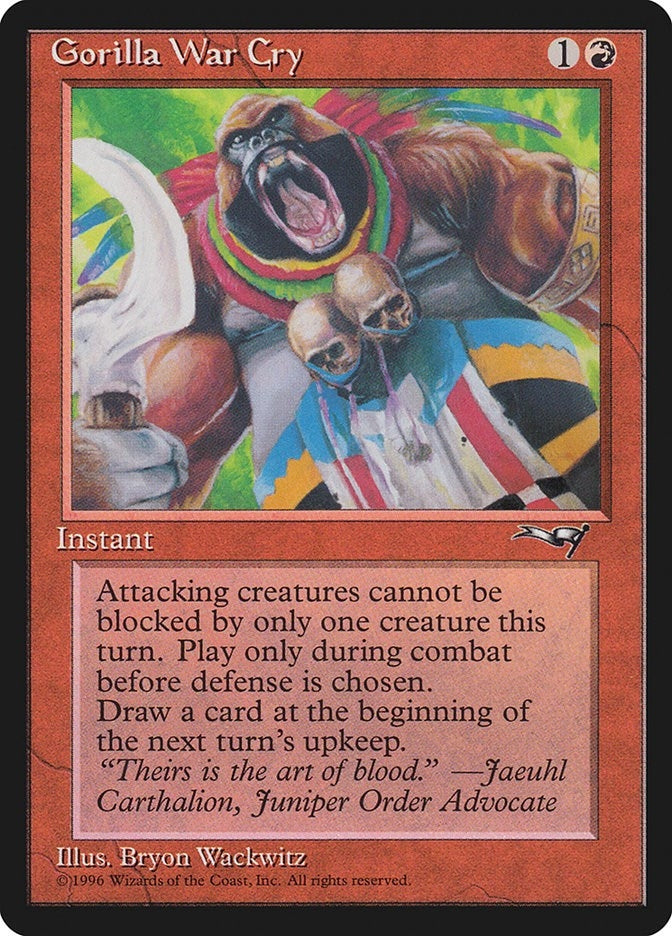 Image for Gorilla War Cry (109) (Alliances) - Magic: The Gathering