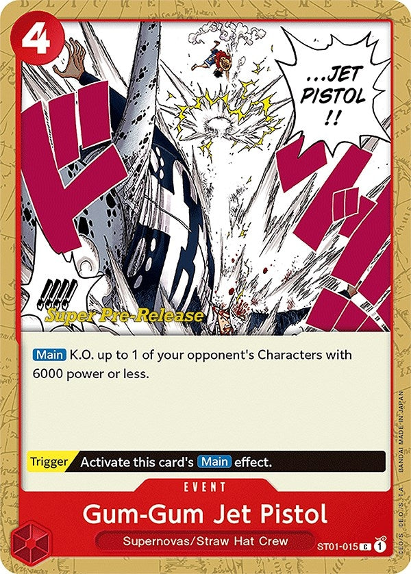 Image for Gum-Gum Jet Pistol (ST01-015) (Super Pre-Release Starter Deck 1: Straw Hat Crew) - One Piece Card Game