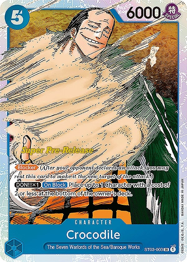 Image for Crocodile (003) (ST03-003) (Super Pre-Release Starter Deck 3: The Seven Warlords of the Sea) - One Piece Card Game