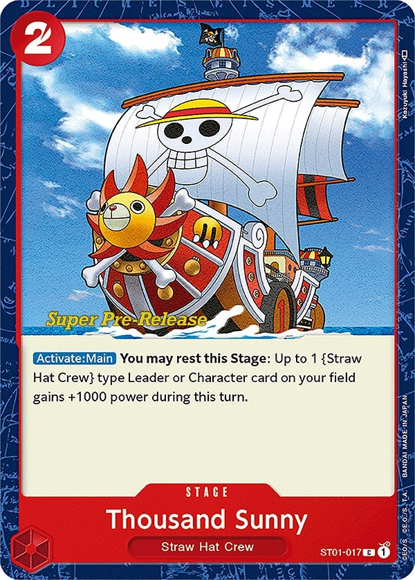 Thousand Sunny (ST01-017) (Super Pre-Release Starter Deck 1: Straw Hat Crew)