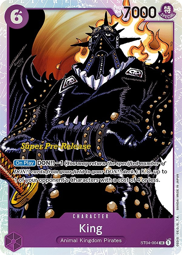 Image for King (ST04-004) (Super Pre-Release Starter Deck 4: Animal Kingdom Pirates) - One Piece Card Game