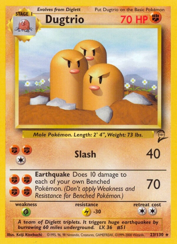 Image for Dugtrio (023/130) (Base Set 2) - Pokemon