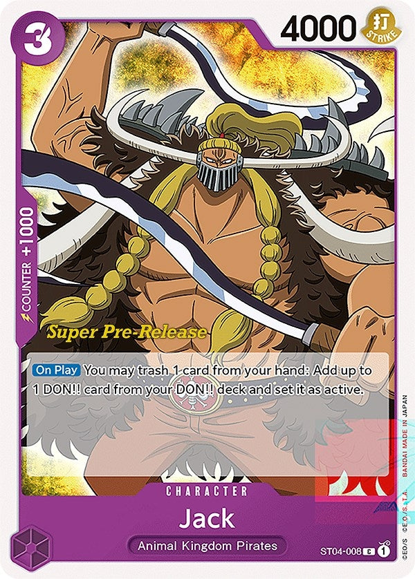 Image for Jack (ST04-008) (Super Pre-Release Starter Deck 4: Animal Kingdom Pirates) - One Piece Card Game