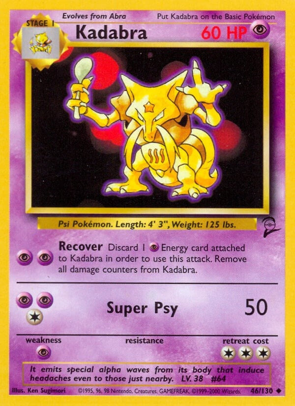 Image for Kadabra (046/130) (Base Set 2) - Pokemon