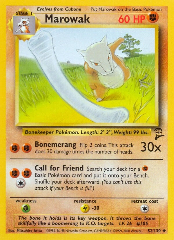 Image for Marowak (052/130) (Base Set 2) - Pokemon