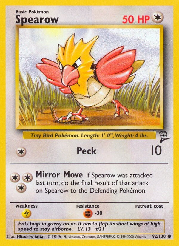 Image for Spearow (092/130) (Base Set 2) - Pokemon