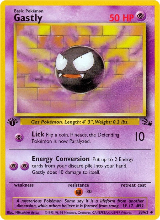 Image for Gastly (33/62) (Fossil) - Pokemon