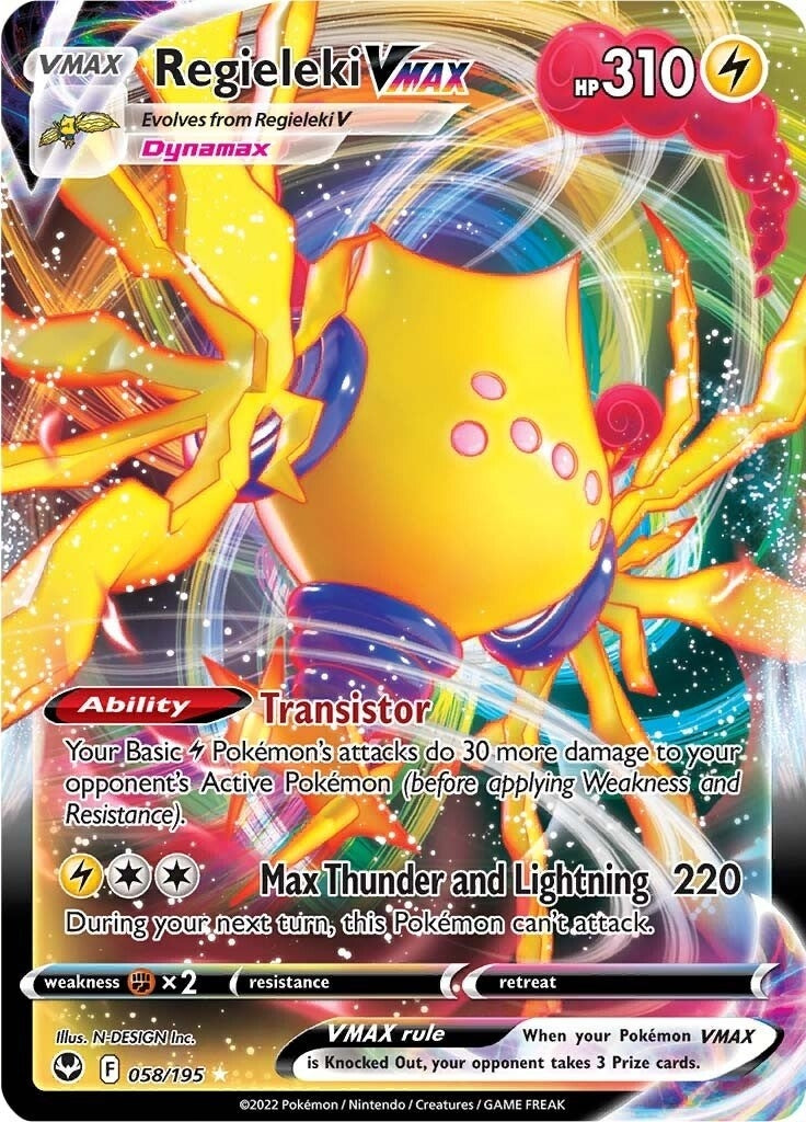 Image for Regieleki VMAX (058/195) (SWSH12: Silver Tempest) - Pokemon