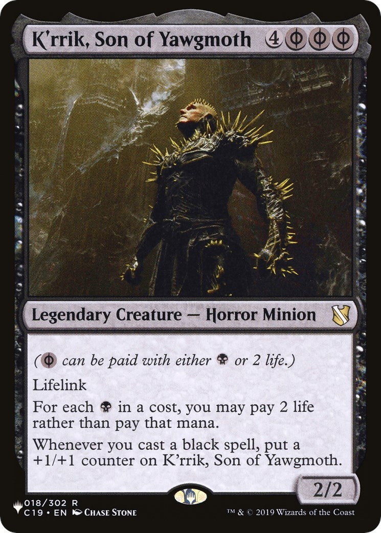 K'rrik, Son of Yawgmoth (018/302) (The List Reprints)