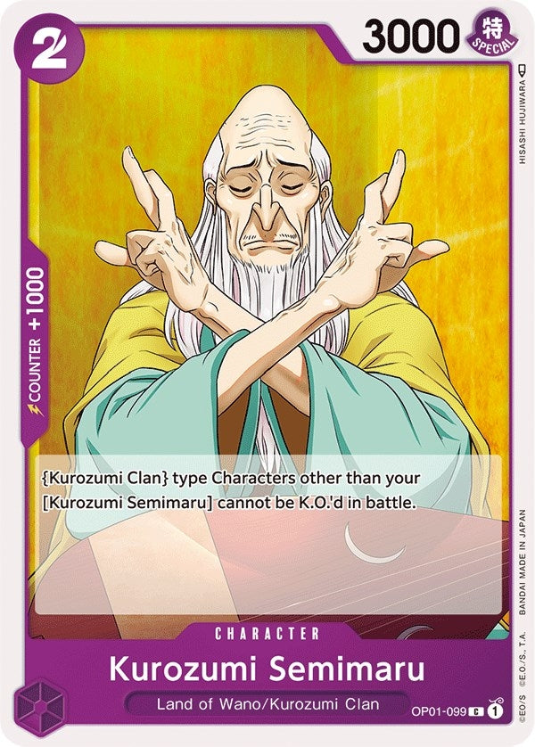 Image for Kurozumi Semimaru (OP01-099) (Romance Dawn) - One Piece Card Game