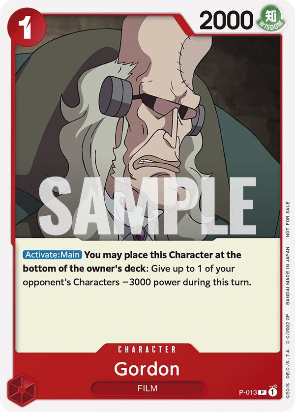 Image for Gordon (One Piece Film Red) (P-013) (One Piece Promotion Cards) - One Piece Card Game
