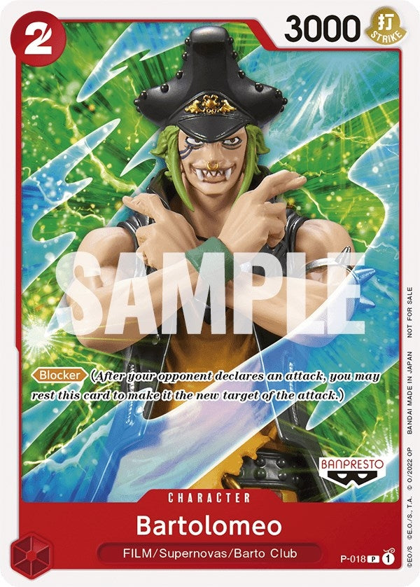 Image for Bartolomeo (One Piece Film Red) (P-018) (One Piece Promotion Cards) - One Piece Card Game
