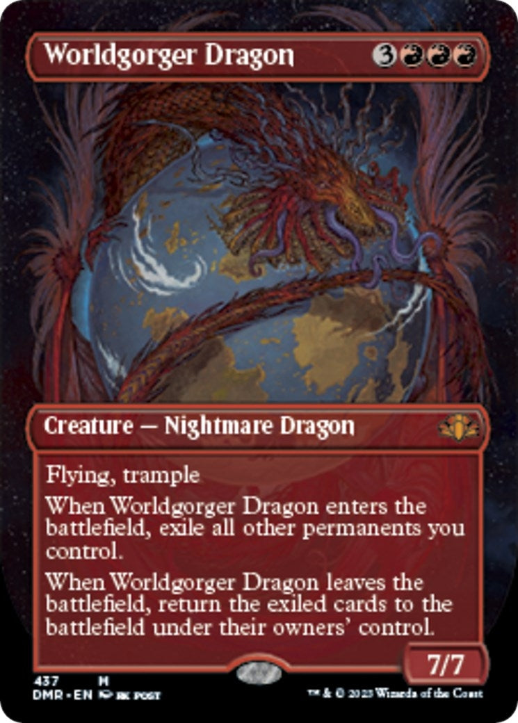 Image for Worldgorger Dragon (Borderless) (437) - Magic: The Gathering