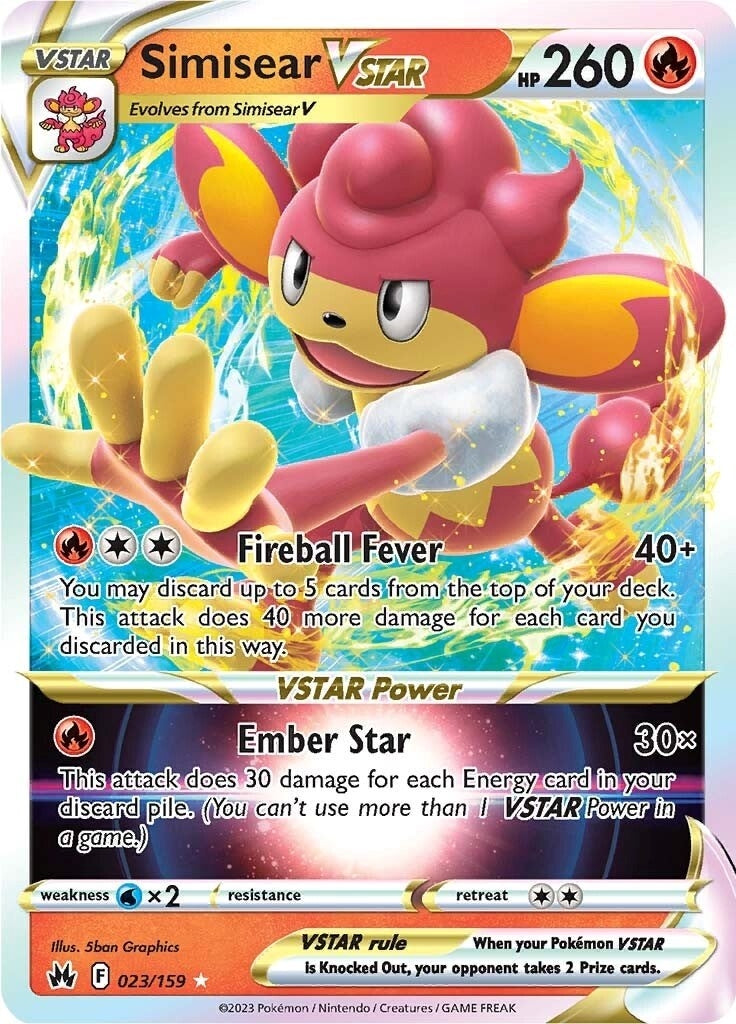 Image for Simisear VSTAR (023/159) (SWSH: Crown Zenith) - Pokemon
