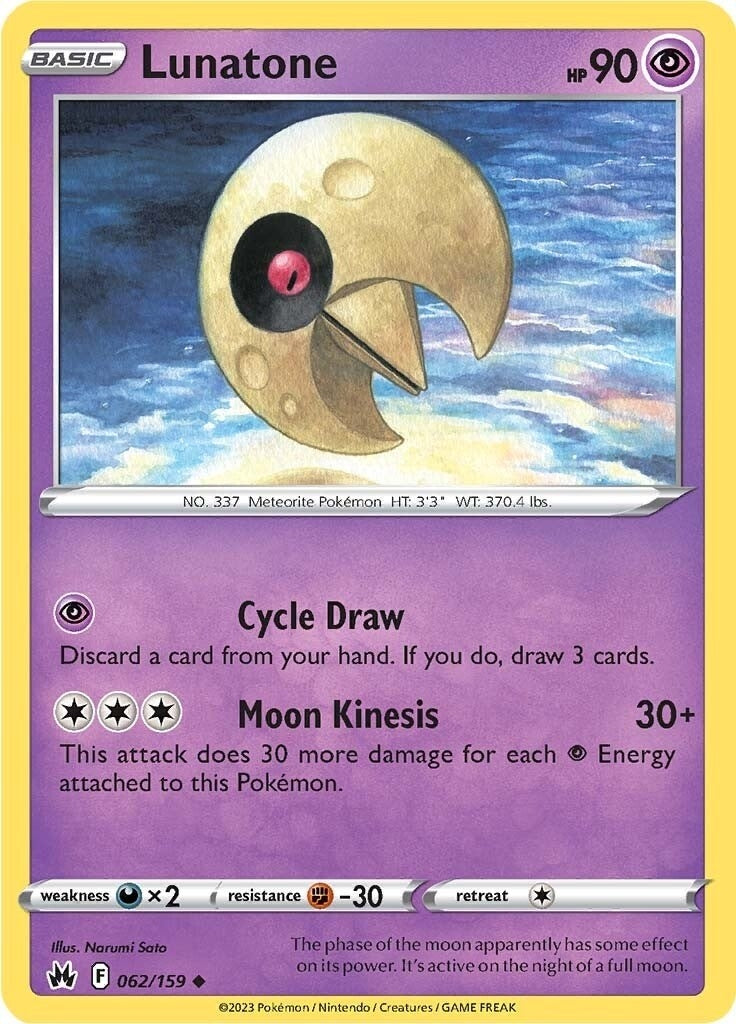 Image for Lunatone (062/159) (SWSH: Crown Zenith) - Pokemon