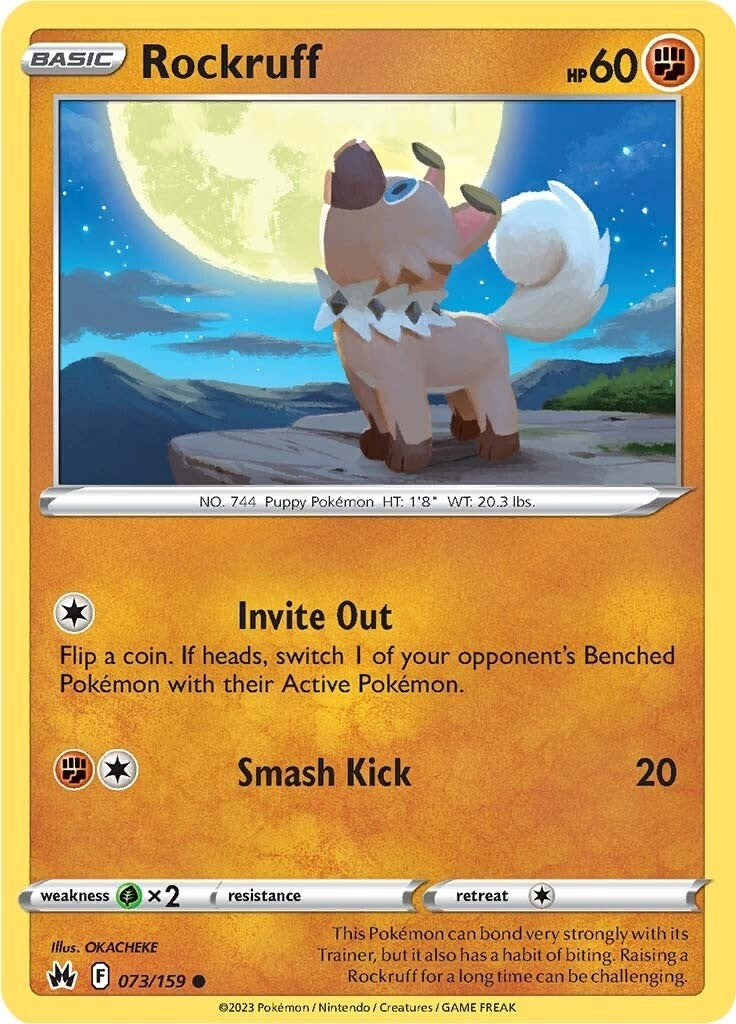 Image for Rockruff (073/159) (SWSH: Crown Zenith) - Pokemon