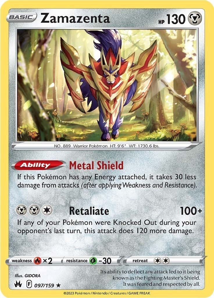 Image for Zamazenta (097/159) (SWSH: Crown Zenith) - Pokemon